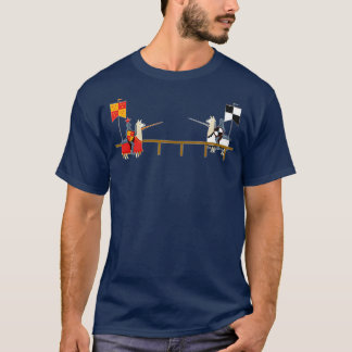 Llama Jousting Grappige middeleeuwse ridder Lance T-shirt