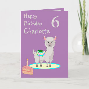 Llama Joyeux Anniversaire Carte de voeux pliée