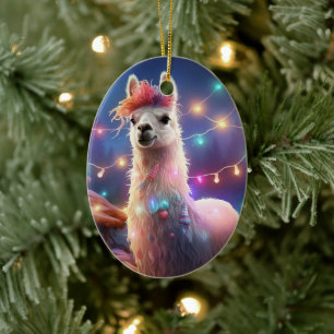 Llama Joyeux ornement de Noël, Pet Lover cadeau