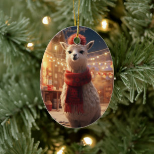 Llama Joyeux ornement de Noël, Pet Lover cadeau