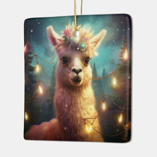 Llama Joyeux ornement de Noël, Pet Lover cadeau (Gauche)