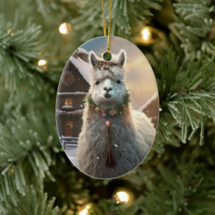 Llama Joyeux ornement de Noël, Pet Lover cadeau