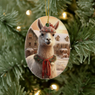 Llama Joyeux ornement de Noël, Pet Lover cadeau