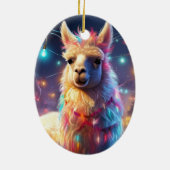 Llama Joyeux ornement de Noël, Pet Lover cadeau (Dos)