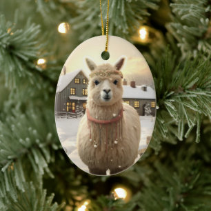 Llama Joyeux ornement de Noël, Pet Lover cadeau