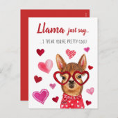 Llama Juste Dire | Taille de la carte postale Sain (Devant / Derrière)