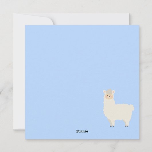 Llama Kerstkaart (Achterkant)