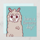 Llama kerstkaart (Voorkant / Achterkant)