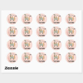 Llama Kerstmis Funny Fleece Navidad Ronde Sticker (Vel)