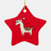 Llama Kerstmis Kinder Cute Funny Keramisch Ornament (Voorkant)