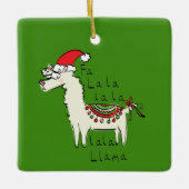 Llama Kerstmis Kinder Cute Funny Keramisch Ornament (Voorkant)