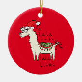 Llama Kerstmis Kinder Cute Funny Keramisch Ornament (Voorkant)