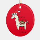 Llama Kerstmis Kinder Cute Funny Keramisch Ornament (Links)