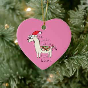 Llama Kerstmis Kinder Cute Funny Keramisch Ornament