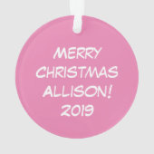 Llama Kerstmis Kinder Cute Funny Ornament (achterkant)