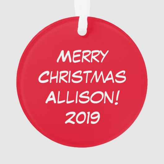 Llama Kerstmis Kinder Cute Funny Ornament (achterkant)