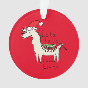 Llama Kerstmis Kinder Cute Funny Ornament