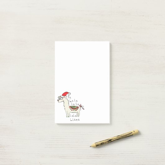 Llama Kerstmis Kinderen Schattig Grappig Post-it® Notes (Op bureau)