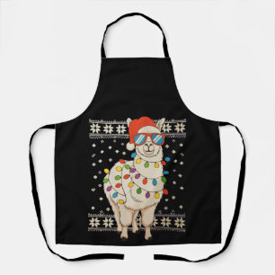 Llama Kerstverlichting Lelijke Kersttrui Vakantie Schort