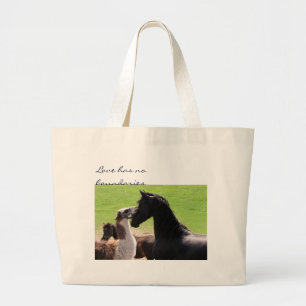 Llama kiss Bags Grote Tote Bag