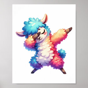 Llama kwekerij Decor Kind Wall Art Meisje Waterver Poster