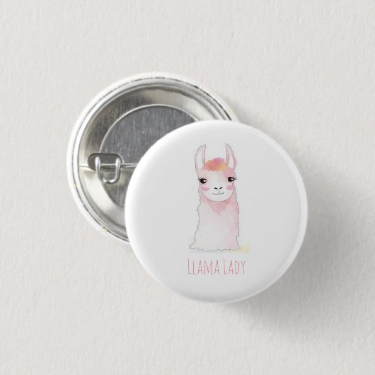 Llama Lady Button (Voorkant /achterkant)