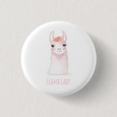 Llama Lady Button (Voorkant)