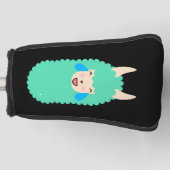 Llama Laughing Emoji Golfheadcover (Voorkant)