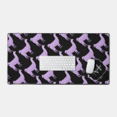 Llama lavande pourpre Éperches motif Monogramme (Clavier et souris)