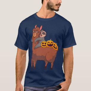 Llama Lazy Halloween Costume Animals T-shirt