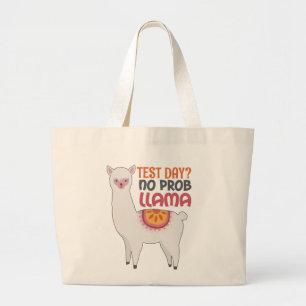 Llama-leraar Gift-testdag? Geen Prob Llama Gift Grote Tote Bag