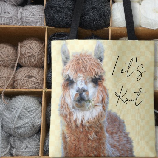 Llama Lets Knit Draagtas