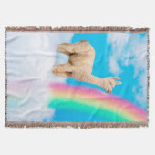 Llama Licking Rainbow Deken (Voorkant)