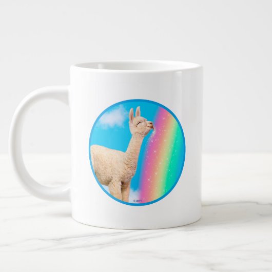 Llama Licking Rainbow Extra Grote Beker (Links)