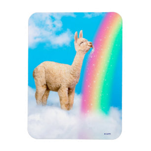 Llama Licking Rainbow Magneet