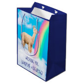 Llama Licking Rainbow Medium Cadeauzakje (Achterkant Gekanteld)