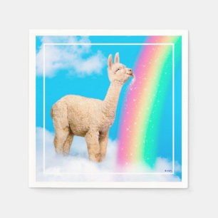 Llama Licking Rainbow Servet