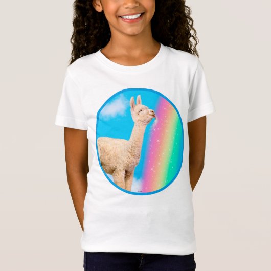 Llama Licking Rainbow T-shirt (Voorkant)