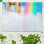 Llama Licking Rainbow Theedoek (Gevouwen)