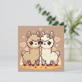 Llama Liefde Kaart (Staand voorkant)