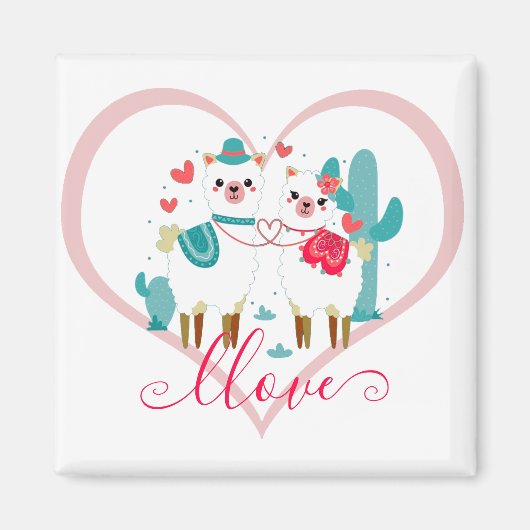 Llama Liefde Magneet (Voorkant)
