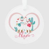 Llama Liefde Ornament (achterkant)