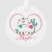 Llama Liefde Ornament (voorkant)
