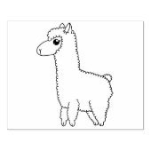 Llama Line Tekening Rubber Stempel (Afrduk)