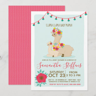 Llama Llama Baby Llama Baby shower Kaart