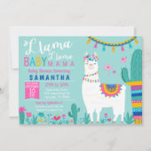 Llama Llama Baby Mama Baby shower Invitation (Devant)