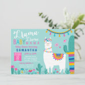 Llama Llama Baby Mama Baby shower Invitation (Debout devant)