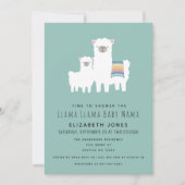 Llama Llama Baby Mama Baby shower Invitation (Devant)