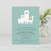 Llama Llama Baby Mama Baby shower Invitation (Debout devant)