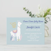 Llama Llama Baby Mama Baby Shower Invitations (Debout devant)